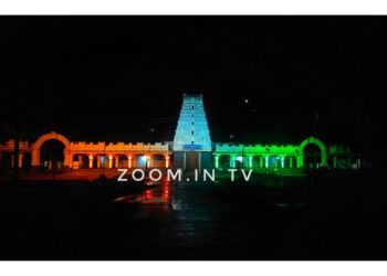 ‘ಆಜಾದಿ ಕಾ ಅಮೃತ ಮಹೋತ್ಸವ’ಕ್ಕೆ ಕೇಸರಿ, ಬಿಳಿ, ಹಸಿರು ಬಣ್ಣದಲ್ಲಿ ಕಂಗೊಳಿಸುತ್ತಿದೆ ‘ಹತ್ತೂರ ಒಡೆಯನ ಆಲಯ’