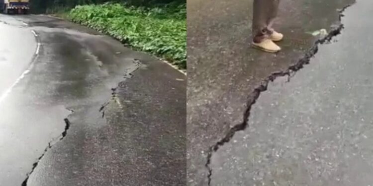 ಕೊಯಿನಾಡು ಬಳಿ ರಸ್ತೆಯಲ್ಲಿ ಬಿರುಕು : ಮಡಿಕೇರಿ – ಮಂಗಳೂರು ಸಂಪರ್ಕ ಕಡಿತ ಸಾಧ್ಯತೆ..!!