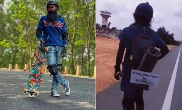 ಸ್ಕೇಟಿಂಗ್ ಬೋರ್ಡ್ನಲ್ಲೇ ಕಾಶ್ಮೀರಕ್ಕೆ ಹೊರಟಿದ್ದ ಕೇರಳದ ಯುವಕ ರಸ್ತೆ ಅಪಘಾತದಲ್ಲಿ ಮೃತ್ಯು..!!