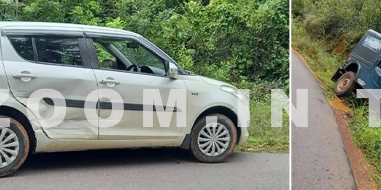 ವಿಟ್ಲ: ಕಾರು-ಜೀಪ್ ನಡುವೆ ಡಿಕ್ಕಿ..!!