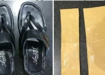 ಮಂಗಳೂರು: ಚಪ್ಪಲಿಯಲ್ಲಿ ಮರೆಮಾಚಿ ಅಕ್ರಮ ಚಿನ್ನ ಸಾಗಾಟ: 17 ಲಕ್ಷ ರೂ. ಮೌಲ್ಯದ ಚಿನ್ನ ವಶ