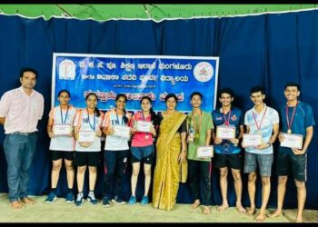 ಶಟಲ್ ಬ್ಯಾಡ್ಮಿಂಟನ್ ಪಂದ್ಯಾಟದಲ್ಲಿ ವಿವೇಕಾನಂದ ಪ.ಪೂ ಕಾಲೇಜಿನ ಬಾಲಕರ ತಂಡ ಜಿಲ್ಲಾಮಟ್ಟಕ್ಕೆ ಆಯ್ಕೆ