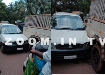 ವಿಟ್ಲ: ಕಾರು-ಪಿಕಪ್ ನಡುವೆ ಡಿಕ್ಕಿ: ಕಾರಿನ ಮುಂಭಾಗಕ್ಕೆ ಹಾನಿ..!!