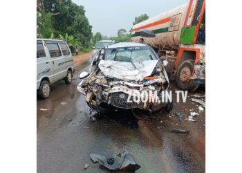 ಬುಡೋಳಿ: ಟ್ಯಾಂಕರ್ ಲಾರಿ ಮತ್ತು ಕಾರಿನ ನಡುವೆ ಅಪಘಾತ: ನಾಲ್ವರಿಗೆ ಗಂಭೀರ ಗಾಯ..!!