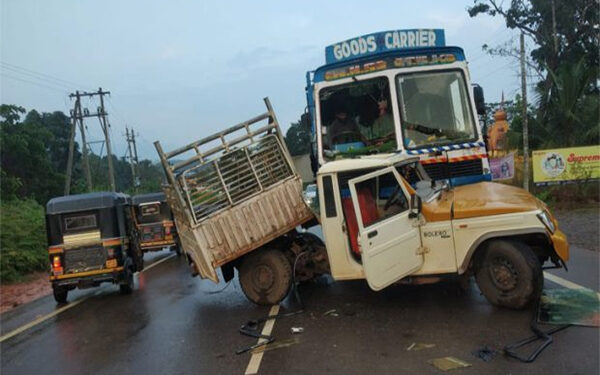 ಪುಂಜಾಲಕಟ್ಟೆ: ಪಿಕಪ್- ಲಾರಿ ನಡುವೆ ಡಿಕ್ಕಿ: ಓರ್ವನಿಗೆ ಗಾಯ