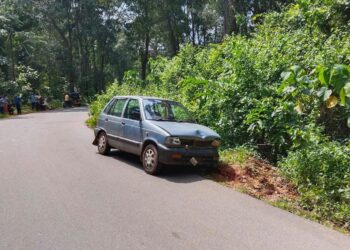 ಎಲಿಮಲೆ: ಕಾರು-ಸ್ಕೂಟಿ ನಡುವೆ ಡಿಕ್ಕಿ :; ಕಾಲೇಜು ವಿದ್ಯಾರ್ಥಿ ಮೃತ್ಯು..!!!