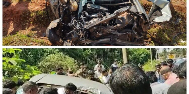 ಬಂಟ್ವಾಳ: ಕೆ.ಎಸ್.ಆರ್.ಟಿ.ಸಿ. ಬಸ್ ಮತ್ತು ಕಾರುಗಳ ನಡುವೆ ಸರಣಿ ಅಪಘಾತ..!!