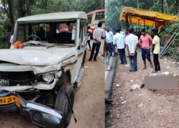 ಬೆಳ್ತಂಗಡಿ: ಕೆ.ಎಸ್.ಆರ್.ಟಿ.ಸಿ ಬಸ್-ಬೊಲೆರೋ ಕಾರಿನ ನಡುವೆ ಅಪಘಾತ :; ಓರ್ವ ಬಲಿ, ಏಳು ಮಂದಿಗೆ ಗಂಭೀರ ಗಾಯ..!!