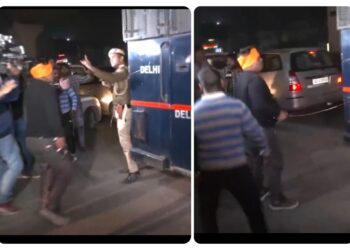 ದೆಹಲಿ: ಶ್ರದ್ಧಾ ಕೊಲೆ ಆರೋಪಿ ಅಫ್ತಾಬ್ ಪೂನಾವಾಲಾನನ್ನು ಕರೆದೊಯ್ಯತ್ತಿದ್ದ ಪೊಲೀಸ್​​ ವ್ಯಾನ್​​ ಮೇಲೆ ದಾಳಿ..!!!