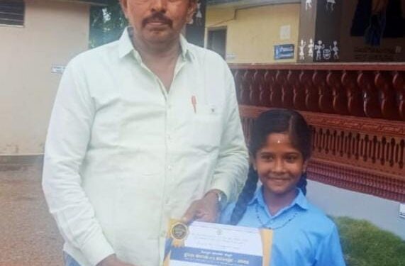 ಬಂಟ್ವಾಳ: ತಾಲೂಕು ಮಟ್ಟದ ಪ್ರತಿಭಾ ಕಾರಂಜಿ : ಮಜಿ ಸ.ಪ್ರಾ. ಶಾಲೆಯ ವಿದ್ಯಾರ್ಥಿನಿ ಗ್ರೀಷ್ಮ ಜಿಲ್ಲಾ ಮಟ್ಟಕ್ಕೆ ಆಯ್ಕೆ