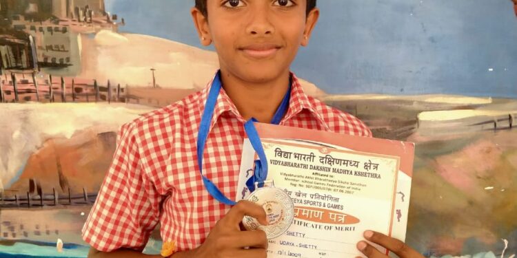 ವಿದ್ಯಾಭಾರತಿ ಕ್ರೀಡಾಕೂಟದಲ್ಲಿ ತೆಂಕಿಲ ವಿವೇಕಾನಂದ ಆಂಗ್ಲ ಮಾಧ್ಯಮ ಶಾಲಾ 8ನೇ ತರಗತಿ ವಿದ್ಯಾರ್ಥಿ ಕೃಪಾಲ್.ಪಿ.ಕೆ ರಾಷ್ಟ್ರಮಟ್ಟಕ್ಕೆ ಆಯ್ಕೆ