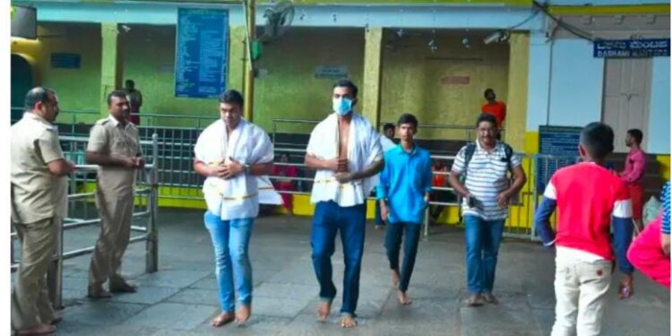 ಕುಕ್ಕೆ ಸುಬ್ರಹ್ಮಣ್ಯ ಕ್ಷೇತ್ರಕ್ಕೆ ಕ್ರಿಕೆಟಿಗ ಕೆ.ಎಲ್. ರಾಹುಲ್ ಭೇಟಿ