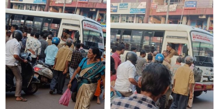 ವಿಟ್ಲ: ಟೈಮಿಂಗ್ಸ್ ವಿಚಾರದಲ್ಲಿ ಜಗಳ : ಖಾಸಗಿ ಬಸ್ ಏಜೆಂಟ್ ಮತ್ತು ಚಾಲಕನ ನಡುವೆ ಹೊಡೆದಾಟ..!!!