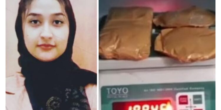 ಒಳ ಉಡುಪಿನಲ್ಲಿ ಬಚ್ಚಿಟ್ಟು ಕೋಟ್ಯಾಂತರ ರೂ. ಮೌಲ್ಯದ ಚಿನ್ನಾಭರಣ ಸಾಗಾಟ : ಕಾಸರಗೋಡಿನ ಯುವತಿಯ ಬಂಧನ..!!!