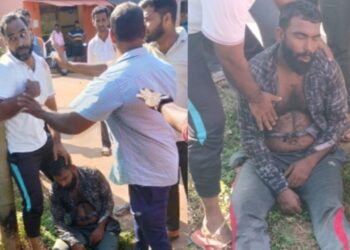 ಬಾಲಕಿಯೊಂದಿಗೆ ಅಸಭ್ಯ ವರ್ತನೆ : ಯುವಕನನ್ನು ಕಟ್ಟಿ ಹಾಕಿ ಹಲ್ಲೆ