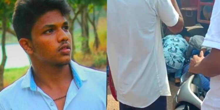 ಲಾರಿ-ಬೈಕ್ ನಡುವೆ ಡಿಕ್ಕಿ : ರಕ್ತದ ಮಡುವಿನಲ್ಲಿ ಬಿದ್ದು ನರಳಾಡುತ್ತಿದ್ದರೂ ಸಹಾಯಕ್ಕೆ ಬಾರದ ಜನ..!!! ದಾರಿ ಮಧ್ಯೆ ಪ್ರಾಣ ಬಿಟ್ಟ ಯುವಕ