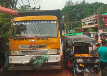 ಬಂಟ್ವಾಳ: ರಿಕ್ಷಾಕ್ಕೆ ಟಿಪ್ಪರ್ ಡಿಕ್ಕಿ : ವೃದ್ಧ ಮಹಿಳೆಗೆ ಗಂಭೀರ ಗಾಯ..!!