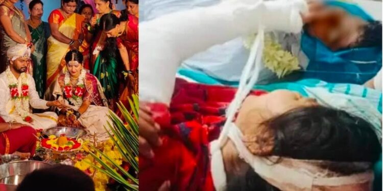 ಕೆಲ ದಿನಗಳ ಹಿಂದಷ್ಟೇ ಮದುವೆ : ಶವಗಾರಕ್ಕೆ ಸ್ಟ್ರೆಚರ್ ನಲ್ಲಿ ಬಂದು ಮೃತ ಪತಿಯ ಮುಖ ಸವರಿ ಗೋಳಾಡಿದ ಪತ್ನಿ..!!!