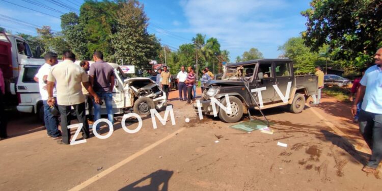 ಪುತ್ತೂರು: ಮಂಜಲ್ಪಡ್ಪು ಬಳಿ ಬೊಲೆರೋ ವಾಹನಗಳ ನಡುವೆ ಡಿಕ್ಕಿ : ಸವಾರರಿಗೆ ಗಾಯ