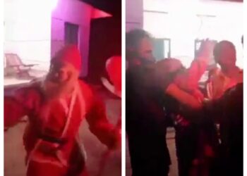 ಸಾಂತಾಕ್ಲಾಸ್ ವೇಷಧರಿಸಿ ‘ಕಾಂತಾರ’ ಸಿನಿಮಾದ ಪಂಜುರ್ಲಿ ದೈವದ ಅನುಕರಣೆ : ವೀಡಿಯೋ ವೈರಲ್..!!!