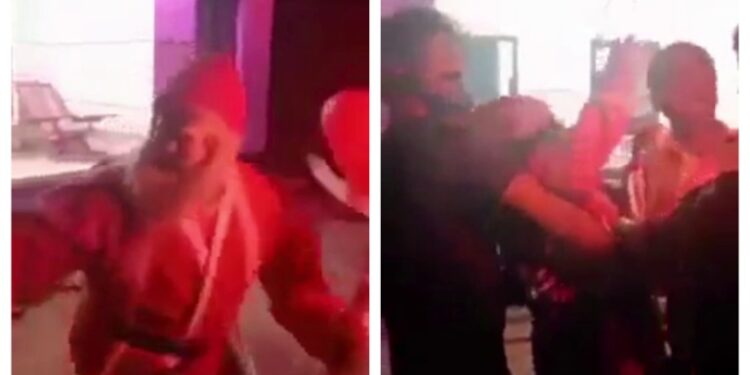 ಸಾಂತಾಕ್ಲಾಸ್ ವೇಷಧರಿಸಿ ‘ಕಾಂತಾರ’ ಸಿನಿಮಾದ ಪಂಜುರ್ಲಿ ದೈವದ ಅನುಕರಣೆ : ವೀಡಿಯೋ ವೈರಲ್..!!!