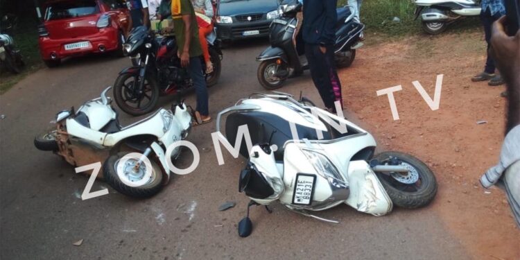 ನರಿಮೊಗರು: ದ್ವಿಚಕ್ರ ವಾಹನಗಳ ನಡುವೆ ಸರಣಿ ಅಪಘಾತ ; ಮಹಿಳೆಗೆ ಗಾಯ..!!