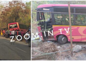 ವಿಟ್ಲ: ಖಾಸಗಿ ಬಸ್ ಅಪಘಾತ : ಯುವತಿಯ ಕಾಲಿಗೆ ಗಂಭೀರ ಗಾಯ.!!