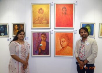 ದುಬೈನಲ್ಲಿ ವಿಟ್ಲ ಮೂಲದ ಶಿಲ್ಪಾಶ್ರೀ-ನಾರಾಯಣ್ ಕುಂಬಾರ ದಂಪತಿ ರಚಿಸಿದ ಚಿತ್ರಕಲಾಕೃತಿಗಳ ಪ್ರದರ್ಶನ