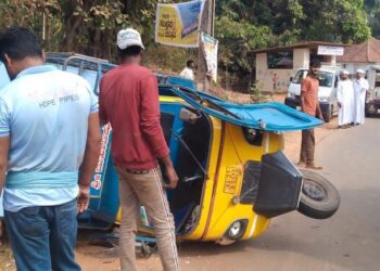 ಕುಂಬ್ರ : ಕಾರು-ಆಪೆ ರಿಕ್ಷಾ ನಡುವೆ ಡಿಕ್ಕಿ..!!!