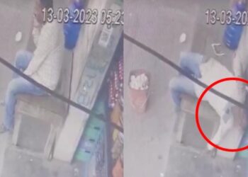 ಮೊಬೈಲ್ ನಲ್ಲಿ ಮಾತನಾಡುತ್ತಿರುವಾಗ ಹೃದಯಾಘಾತ : ಸಿಸಿಟಿವಿಯಲ್ಲಿ ದೃಶ್ಯ ಸೆರೆ..!!