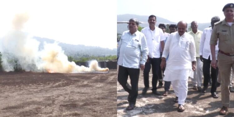 ಉಡುಪಿ : ಸಿಎಂ ಹೆಲಿಕಾಪ್ಟರ್ ಲ್ಯಾಂಡಿಂಗ್ ವೇಳೆ ತಪ್ಪಿದ ಅನಾಹುತ