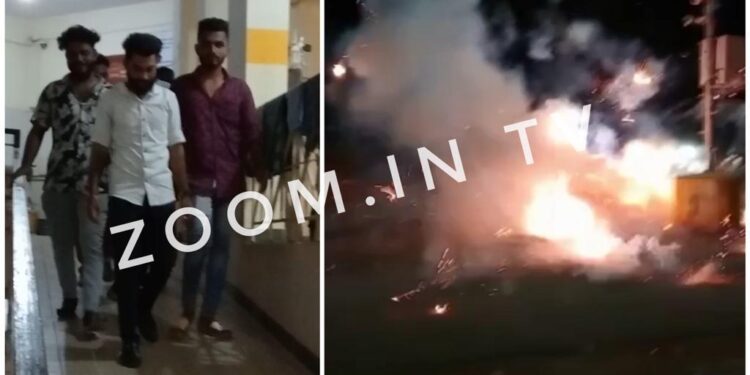 ಪುತ್ತೂರು : ಬ್ಯಾನರ್ ಪ್ರಕರಣದಲ್ಲಿ ಪೊಲೀಸ್ ದೌರ್ಜನ್ಯಕ್ಕೊಳಗಾದ ಕಾರ್ಯಕರ್ತರು ಡಿಸ್ಚಾರ್ಜ್ ; ಪಟಾಕಿ ಸಿಡಿಸಿ ಸಂಭ್ರಮ