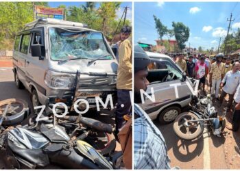 ಕುದ್ಮಾರು : ಓಮ್ನಿ ಕಾರು ಮತ್ತು ಬೈಕ್ ನಡುವೆ ಡಿಕ್ಕಿ : ಬೈಕ್ ಸವಾರನಿಗೆ ಗಾಯ..!!