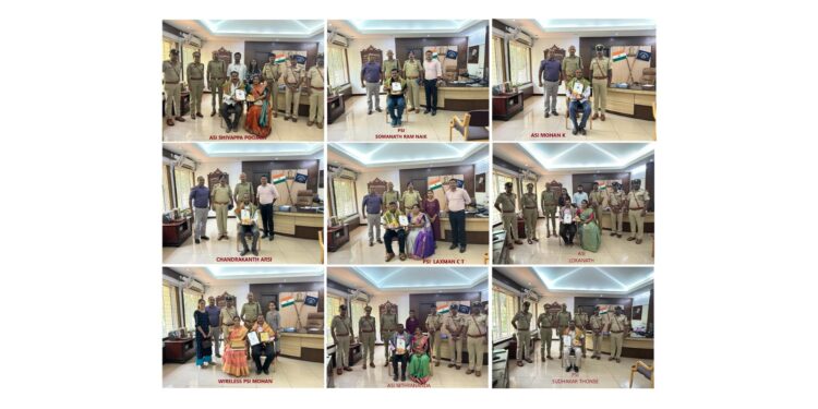 ದ.ಕ.: ಜಿಲ್ಲಾ ಪೊಲೀಸ್ ಕಚೇರಿಯಲ್ಲಿ ನಿವೃತ್ತ ಪೊಲೀಸ್ ಅಧಿಕಾರಿಗಳಿಗೆ ಗೌರವಾರ್ಪಣೆ