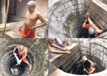 ಉಡುಪಿ: 40 ಅಡಿ ಆಳದ ಬಾವಿಗಿಳಿದು ಬೆಕ್ಕನ್ನು ರಕ್ಷಿಸಿದ ಪೇಜಾವರ ಶ್ರೀ