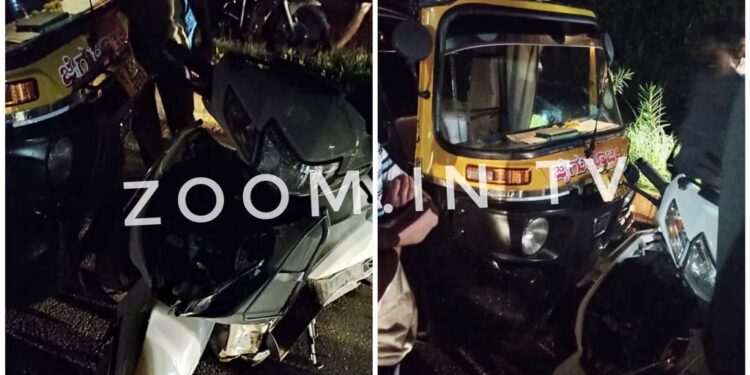 ದರ್ಬೆ : ಆಟೋ ರಿಕ್ಷಾ-ಆಕ್ಟಿವಾ ನಡುವೆ ಡಿಕ್ಕಿ : ದ್ವಿಚಕ್ರ ವಾಹನ ಸವಾರರಿಗೆ ಗಾಯ..!!!