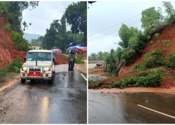 ವಿಟ್ಲ : ಭಾರೀ ಮಳೆಗೆ ರಸ್ತೆ ಮೇಲೆ ಕುಸಿದ ಗುಡ್ಡ : ತಹಶೀಲ್ದಾರ್ ಭೇಟಿ