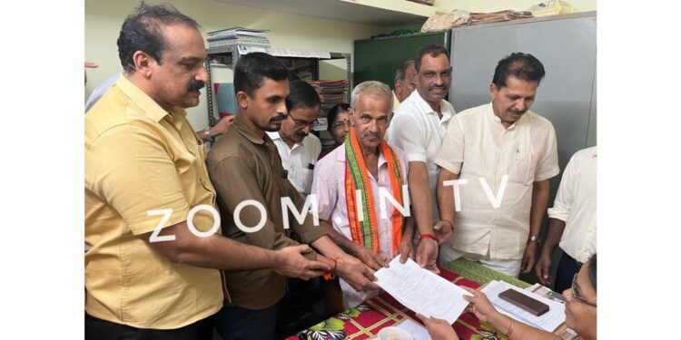 ನಿಡ್ಪಳ್ಳಿ ಗ್ರಾ.ಪಂ. ಉಪಚುನಾವಣೆ : ಬಿಜೆಪಿ ಬೆಂಬಲಿತ ಅಭ್ಯರ್ಥಿ ಚಂದ್ರಶೇಖರ್ ಪ್ರಭು ನಾಮಪತ್ರ ಸಲ್ಲಿಕೆ