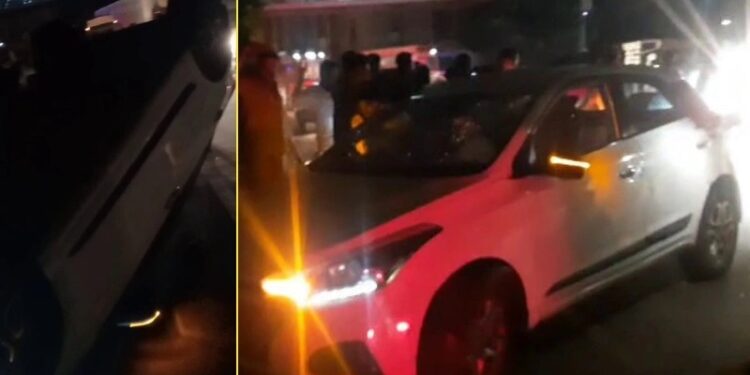 ಕಾರಿನಲ್ಲಿಯೇ ಕಿತ್ತಾಡಿಕೊಂಡ ಗಂಡ-ಹೆಂಡತಿ : ಕೋಪದಲ್ಲಿ ಸ್ಟೇರಿಂಗ್​ ಎಳೆದ ಪತ್ನಿ..!!