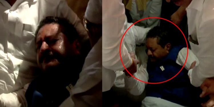 ತಳ್ಳಾಟ ನೂಕಾಟದಲ್ಲಿ ಅಸ್ವಸ್ಥರಾಗಿ ಕುಸಿದು ಬಿದ್ದ ಯತ್ನಾಳ್ : ಆಸ್ಪತ್ರೆಗೆ ರವಾನೆ