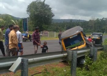 ವಿಟ್ಲ : ಮುಂಗುಸಿಯ ಪ್ರಾಣ ಉಳಿಸಲು ಹೋಗಿ ಆಟೋ ರಿಕ್ಷಾ ಪಲ್ಟಿ : ಚಾಲಕನಿಗೆ ಗಾಯ..!!