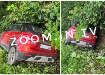 ಕಡಬ : ನಿಯಂತ್ರಣ ತಪ್ಪಿ ಕಣಿಗೆ ಬಿದ್ದ ಕಾರು..!!!