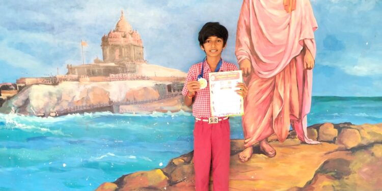 ವಿದ್ಯಾಭಾರತಿ ರಾಜ್ಯ ಮಟ್ಟದ ಯೋಗಾಸನ ಸ್ಪರ್ಧೆಯಲ್ಲಿ : ವಿವೇಕಾನಂದ ಆಂಗ್ಲ ಮಾಧ್ಯಮ ಶಾಲೆಯ ಪ್ರಣೀತಕೃಷ್ಣ ದ್ವಿತೀಯ ಸ್ಥಾನ