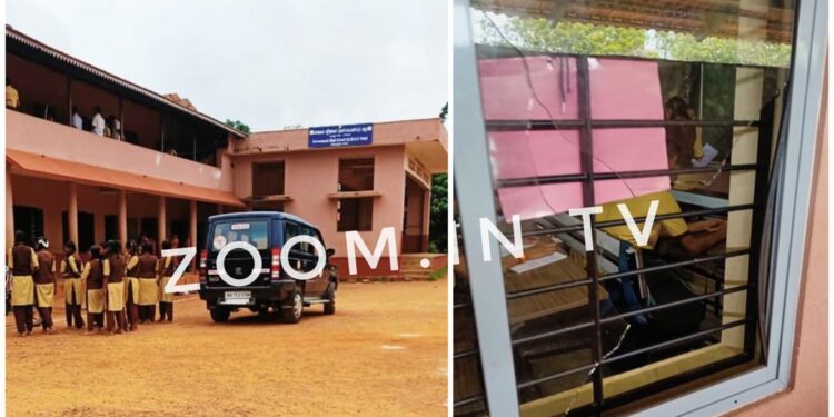 ವಿಟ್ಲ : ಸರಕಾರಿ ಪ್ರೌಢ ಶಾಲಾ ಕಿಟಕಿಗಳಿಗೆ ಕಿಡಿಗೇಡಿಗಳಿಂದ ಹಾನಿ..!!!