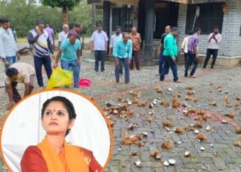 ಚೈತ್ರಾ ಕುಂದಾಪುರ ಅರೆಸ್ಟ್​ : ದೇವರಿಗೆ 101 ಈಡುಗಾಯಿ ಹೊಡೆದು ಹರಕೆ ತೀರಿಸಿದ ಗ್ರಾಮಸ್ಥರು