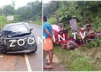 ನರಿಮೊಗರು : ಕಾರು-ಟ್ರ್ಯಾಕ್ಟರ್ ನಡುವೆ ಡಿಕ್ಕಿ : ಹಲವರಿಗೆ ಗಾಯ ; ತಮ್ಮದೇ ಕಾರಿನಲ್ಲಿ ಆಸ್ಪತ್ರೆಗೆ ಕರೆದೊಯ್ದ ಅರುಣ್ ಕುಮಾರ್ ಪುತ್ತಿಲ