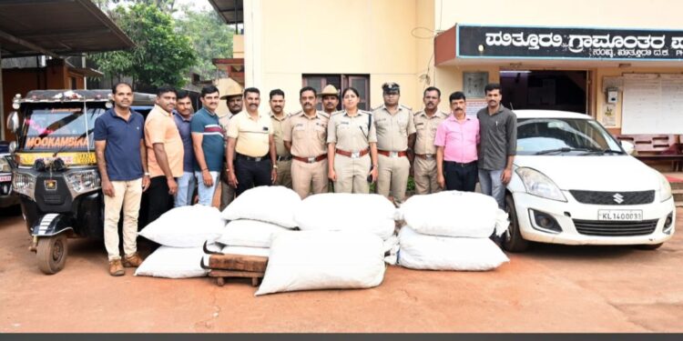 ಪುತ್ತೂರು ಗ್ರಾಮಾಂತರ ಠಾಣಾ ಪೊಲೀಸರ ಕಾರ್ಯಾಚರಣೆ : ಅಡಿಕೆ ಕಳ್ಳತನದ 4  ಆರೋಪಿಗಳ ಬಂಧನ :  ಸುಮಾರು ರೂ 4,15,925/- ಮೌಲ್ಯದ ಸೊತ್ತು ವಶಕ್ಕೆ