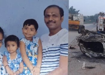ಭೀಕರ ಅಪಘಾತ : ತಾಯಿ ಮಗಳು ಸಜೀವ ದಹನ ; ಚಿಕಿತ್ಸೆ ಫಲಿಸದೇ ಇನ್ನೊಂದು ಮಗು ಕೂಡ ಸಾವು