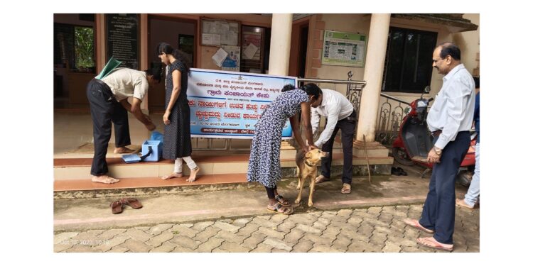 ಕೇಪು : ಸಾಕು ನಾಯಿಗಳಿಗೆ ಉಚಿತ ಹುಚ್ಚು ನಿರೋಧಕ ಚುಚ್ಚುಮದ್ದು ನೀಡುವ ಕಾರ್ಯಕ್ರಮಕ್ಕೆ ಚಾಲನೆ