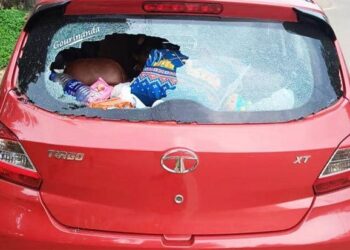 ಸುಬ್ರಹ್ಮಣ್ಯ : ಕಾರಿನ ಗಾಜು ಒಡೆದು ಕಳವು..!!!